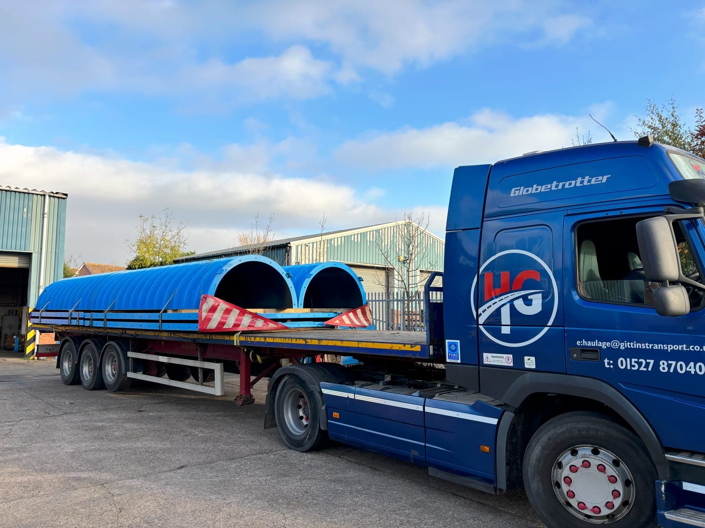 One of our trailers loaded at our Bromsgrove site