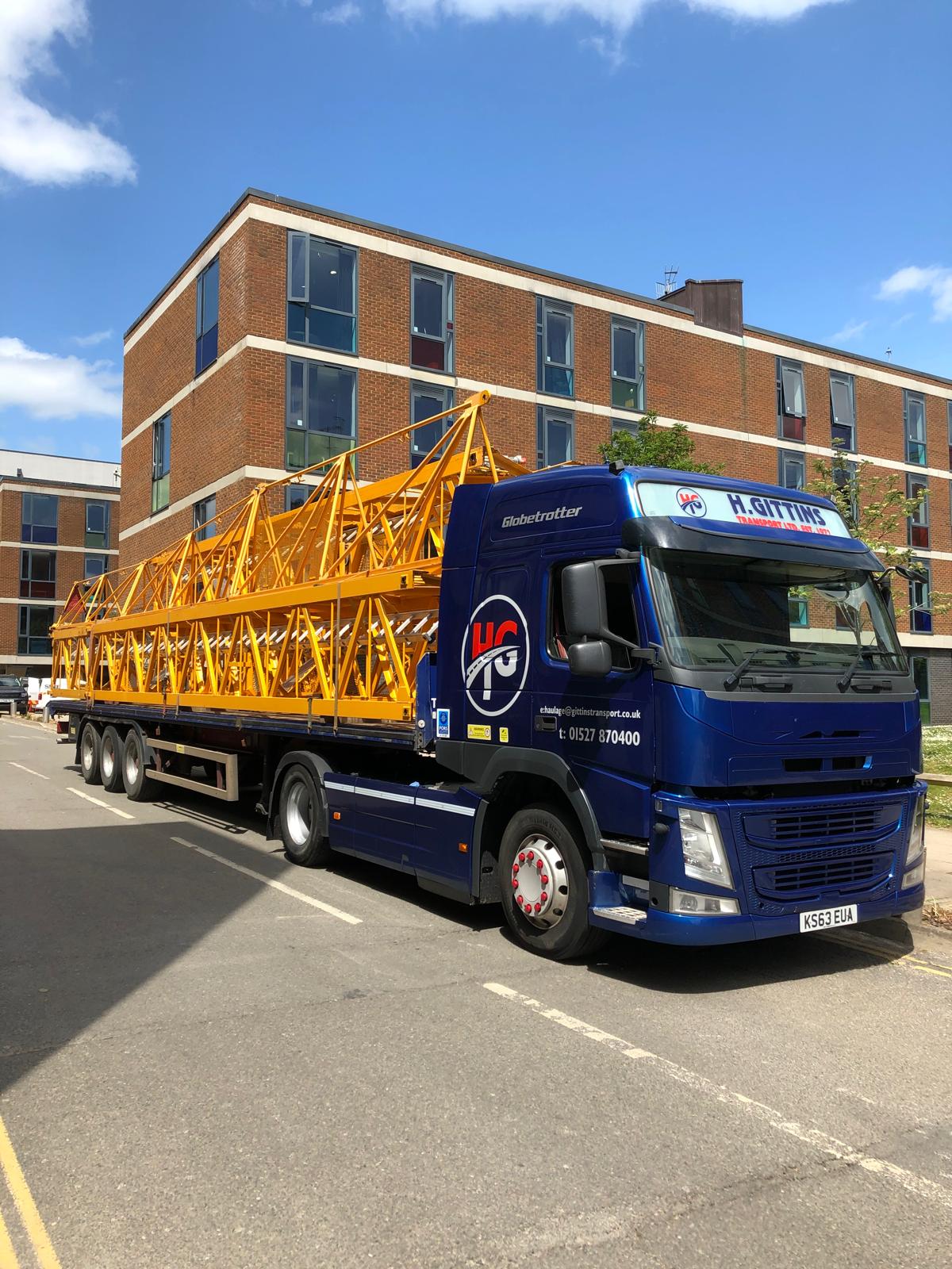 One of our flatbed trailers loaded with steel