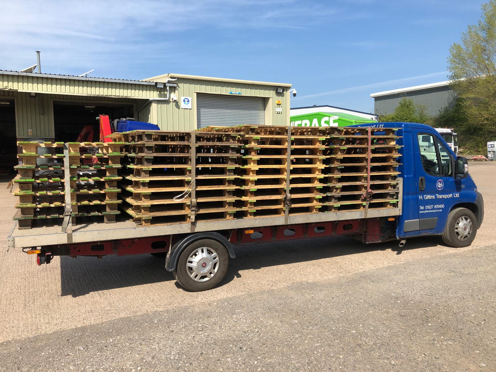 One of our pickups loaded for a delivery