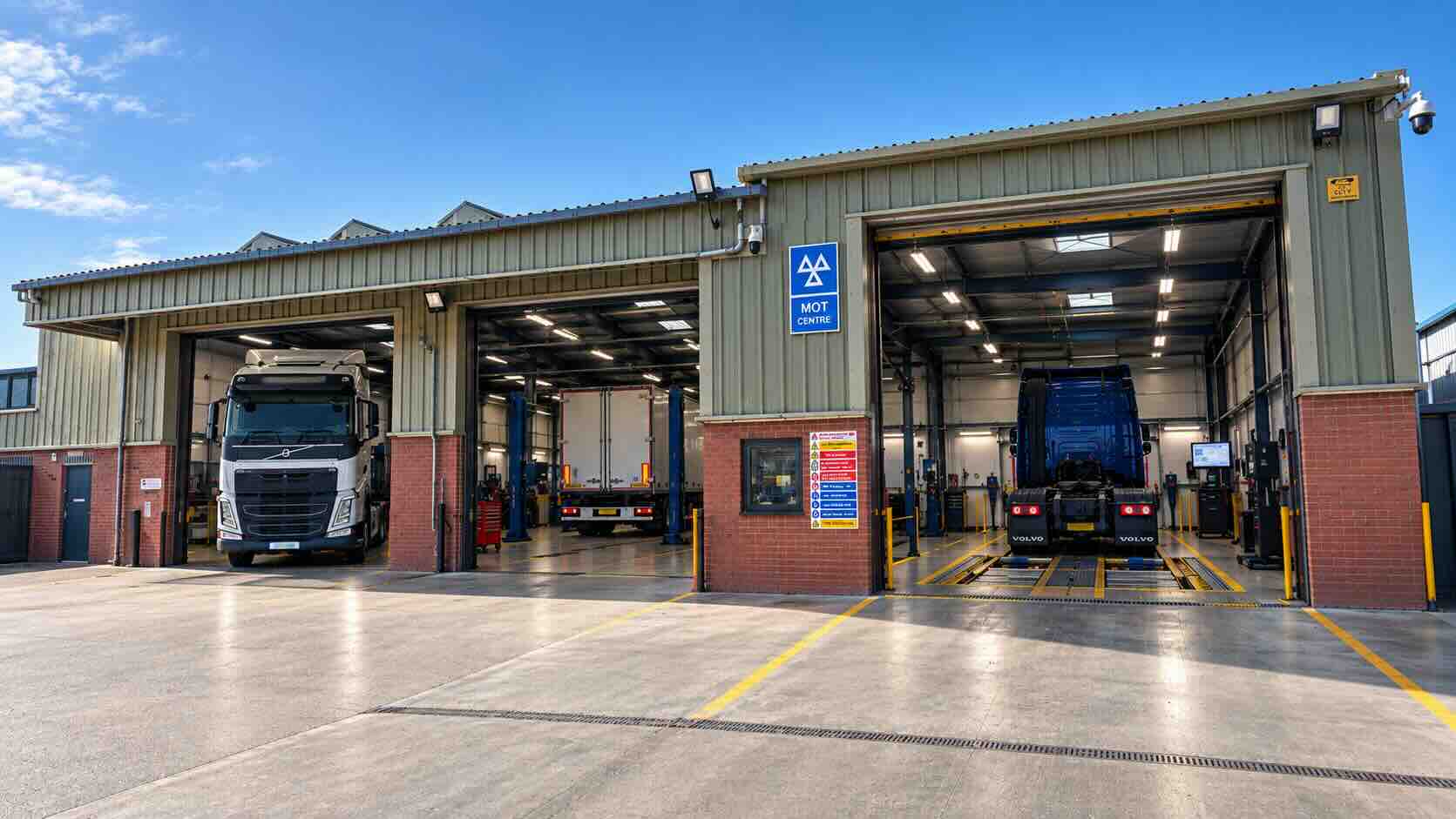 Our MOT centre and workshop bays at Aston Fields