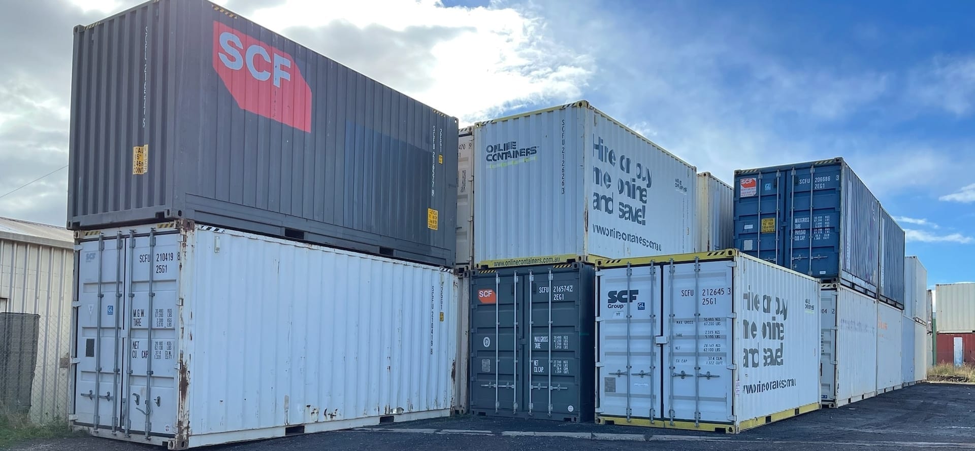 Plant and containers in storage at our site